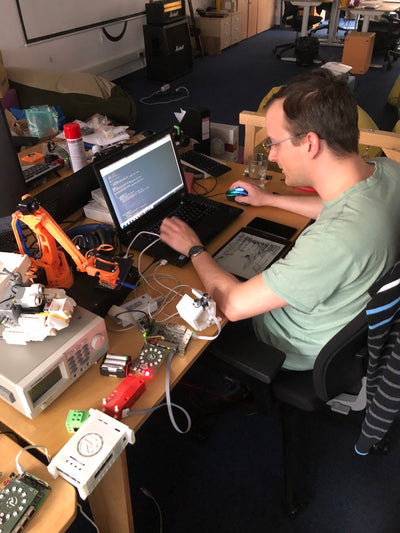Revolution Robotics Engineers Testing Code